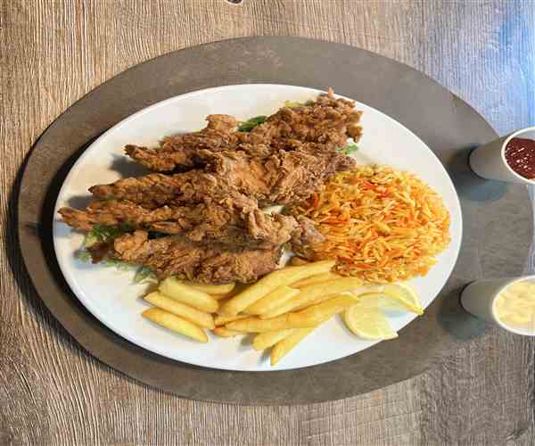 Crispy Chicken with Rice